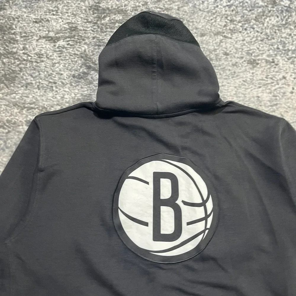 Nike Brooklyn‎ Nets Dri Fit Performance Full Zip Hoodie Youth XL Black Showtime